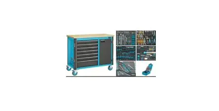 Produktfoto 1 von HAZET Stahl Werkbank, Typ Werkbank 7 Schubladen mit Rädern, 1150 mm x 600mm x 964 mm