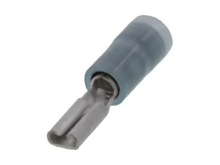 Produktfoto 1 von Molex 19019 Schnellkupplungs-Crimpanschluss, Blau, Teilweise, 6.35 x 0.81 mm, Buchse, 14 AWG min, 16 AWG