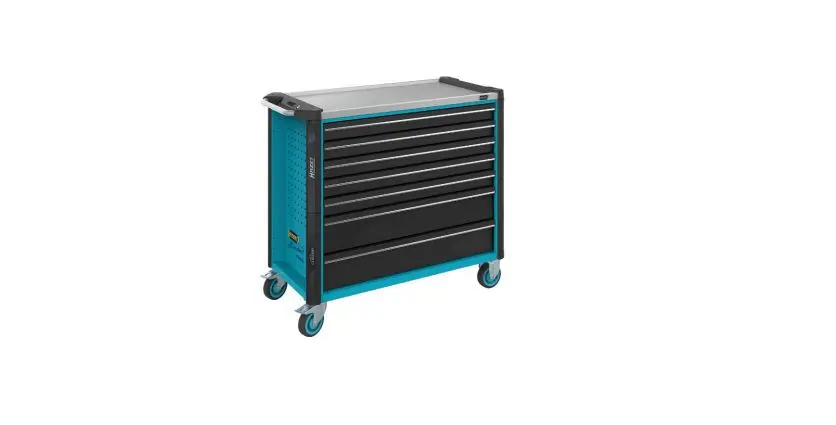 HAZET Stahl Werkzeugwagen, Typ Werkzeugwagen 7 Schubladen mit Rädern, 1020 mm x 518 mm x 1133 mm