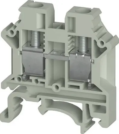 Produktfoto 1 von Wieland Anschlussklemmenblock DIN-Schiene 2 Grau, 6mm², 1000V Schraubbefestigung
