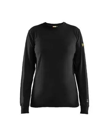 Blaklader 3467 T-Shirt, Baumwolle, Kunstfaser, Modacryl Langarm Schwarz S