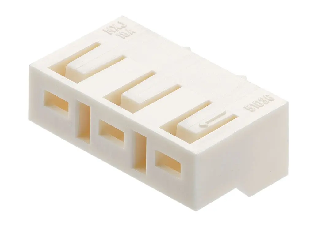 Produktfoto 1 von Molex 51036 Buchse Steckverbindergehäuse 4 mm, 3-polig / 1-reihig Vertikal