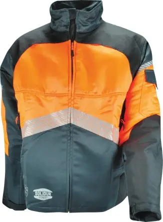 Produktfoto 1 von Solidur AUVE Unisex Jacke Polyester Grau, Orange, Größe L