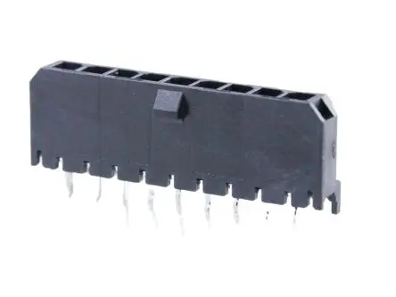 Molex 43650 Leiterplattenleiste Vertikal, 9-polig / 1-reihig, Raster 3 mm Raster Oberfläche, Kabel-Platine, Ummantelt