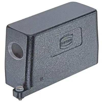 Produktfoto 1 von HARTING Han HPR Haube Schraubbefestigung, Kabel 24B Haube für seitliche Kabeleinführung, IP65, IP68, IP69, IPx9K