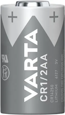 Produktfoto 1 von Varta CR1 Spezialgröße Nicht wiederaufladbare Batterie, 3 V, CR14250 / 800 mAh LiMnO2, Organischer Elektrolyt, 25 mm x