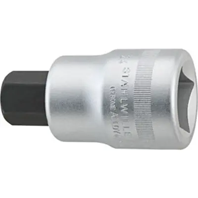 Produktfoto 1 von STAHLWILLE 1 in Sechskant Buchse SW 22 mm Vierkant x 90.00 mm
