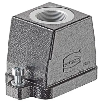 Produktfoto 1 von HARTING Han HP Haube Schraubbefestigung, Kabel 6B Haube für obere Kabeleinführung, IP68, IP69, IPx9K