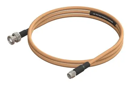 Produktfoto 1 von CALTEST CT4446 Koaxialkabel, konfektioniert Stecker, 50 Ω Stecker, 60 cm, SMA / BNC, Gelb