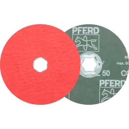 Produktfoto 1 von PFERD Rüggeberg France COMBICLICK Keramik Fiberscheibe Ø 125 mm, Korngröße 50 25 Stück