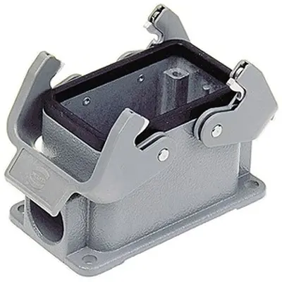 Produktfoto 1 von HARTING Han B Oberflächenmontiertes Gehäuse Doppelter Hebel 2, SMD 10B Oberflächenmontiertes Gehäuse, IP65