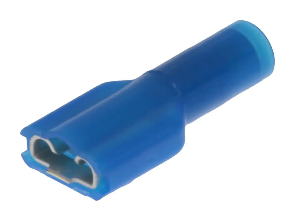 Produktfoto 1 von Molex 19002 Anschluss, Blau, Isoliert, 6.35 mm, Buchse, 16 AWG min, 14 AWG