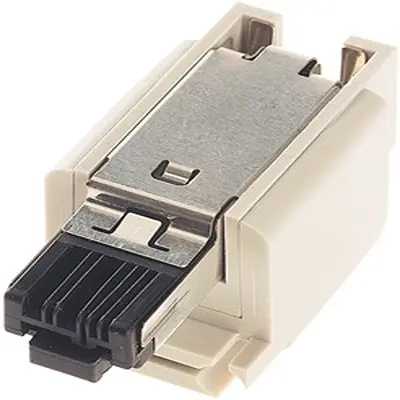 Produktfoto 1 von HARTING Han Brid Stecker Cat.5 Anschluss, 1.00-Port 2.00-polig Abgeschirmt Kabel Gerade