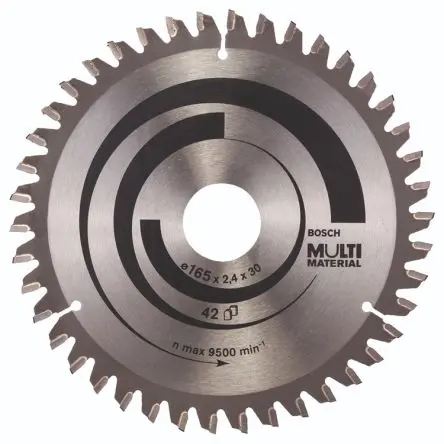 Produktfoto 1 von Bosch 42 Hartmetall Multi-Material Kreissägeblatt, Ø 165 mm 1