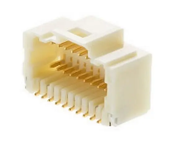 Produktfoto 1 von Molex 501571 Leiterplattenleiste gewinkelt, 40-polig / 2-reihig, Raster 1 mm SMD, Kabel-Platine, Ummantelt