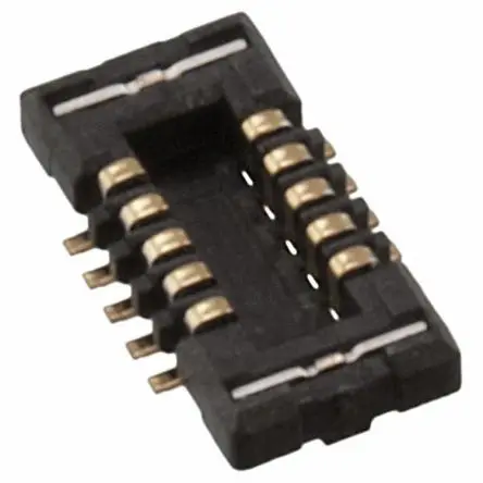 Produktfoto 1 von Molex T9 Leiterplattenleiste Vertikal, 10-polig / 2-reihig, Raster 0.4 mm Raster Oberfläche, Platine-Platine, Unisoliert