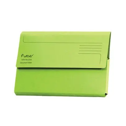 Produktfoto 1 von Exacompta Präsentationsmappe 100 % recycelter Karton Grün 1-Tafeln H. 239 mm B. 348mm