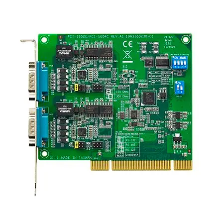 Produktfoto 1 von Advantech 2 Anschl. Universal-PCI Kommunikationskarte 921.6kbit/s RS232