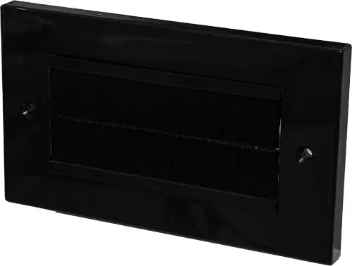 Produktfoto 1 von TUK Limited KP4BR ABS Blende Schwarz, 2 Auslässe B. 146 mm