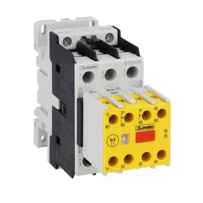 Lovato BFS38 Schütz 24V-Spule, 3-polig, 600V / 38 A 18.5 kW 2 Schließer/2 Öffner Schütz 4-Hilfskontakte