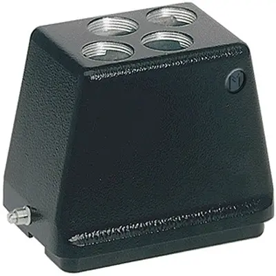 Produktfoto 1 von HARTING Han M Haube Einhebel 1, Kabel 48B Haube für obere Kabeleinführung, IP65