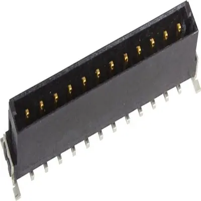 Produktfoto 1 von HARTING Har Flex Stiftleiste Gerade, 12-polig / 1-reihig, Raster 2.54 mm Raster Oberfläche, Motherboard-zu-Tochterkarte,