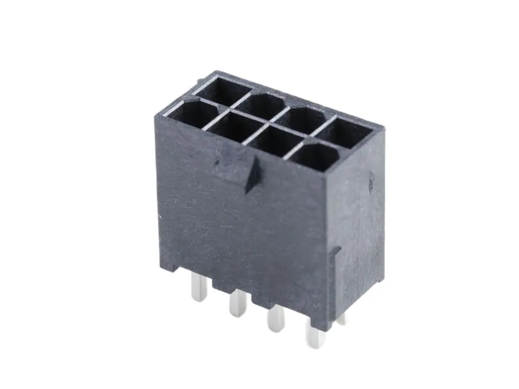 Molex 46207 Leiterplattenleiste Vertikal, 8-polig / 2-reihig, Raster 4.20 mm Durchsteckmontage,