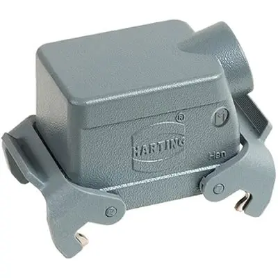 Produktfoto 1 von HARTING Han A Haube Doppelter Hebel 2, Kabel 32A Haube für seitliche Kabeleinführung, IP65