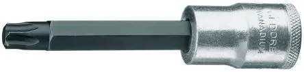 Produktfoto 1 von Gedore 1/2 in T30 Bit-Steckschlüssel, Vierkant Chrom Vanadium Stahl, 1-teilig, 100mm