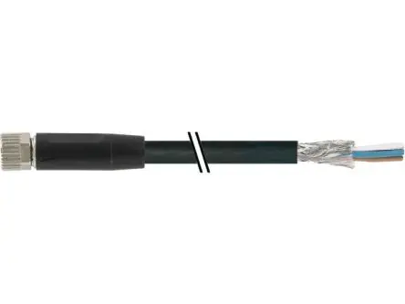 Produktfoto 1 von Baumer CAM Kabel, 4-adrig x 0.34 mm² Ungeschirmt Schwarz, 200 cm, Polyurethan