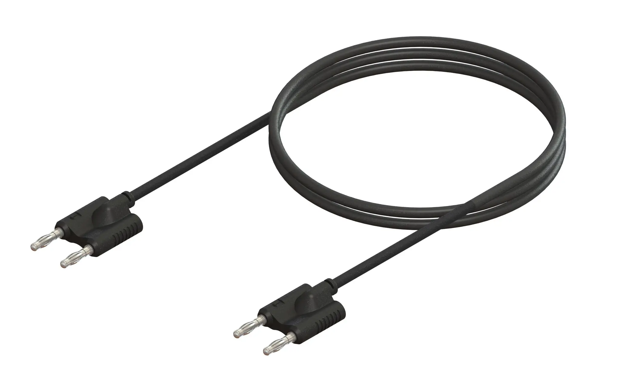 Produktfoto 1 von CT4451 Koaxialkabel, konfektioniert Stecker, 50 Ω Stecker, 100 cm, Bananenstecker / Bananenstecker, Schwarz