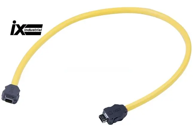 Produktfoto 1 von HARTING ix Industrial Cat6A-Ethernet-Kabelkonfiguration, 0.40 m, Gelb, A IX Industrie Stecker, B Ix Industriell Stecker