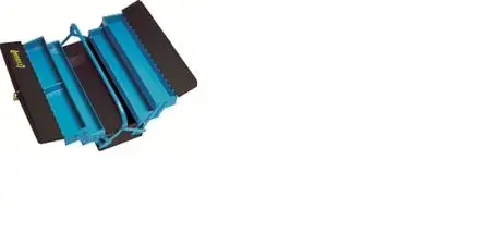 Produktfoto 1 von HAZET Metall Werkzeugbox Schwarz, Blau, L. 575 mm B. 210mm H. 245 mm, 5.2 kg, Vorhängeschloss