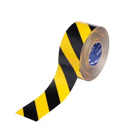 Produktfoto 1 von Brady PE Sicherheitsband Schwarz, Gelb Typ Markierungsband, Stärke 0.56 mm, 3Zoll x 100 ft