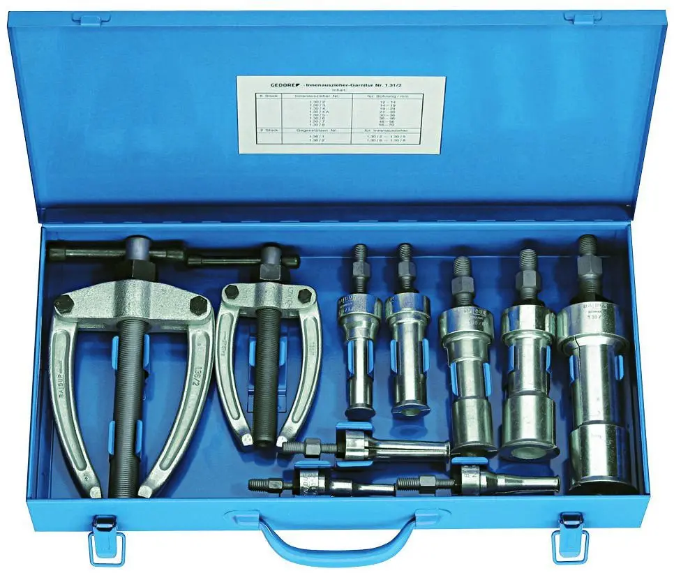 Produktfoto 1 von Gedore Mechanisch Abzieher-Set 12 to 70 mm, 10-teilig