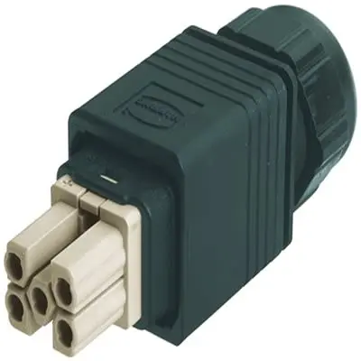 Produktfoto 1 von HARTING Han Push Pull Netzstecker 16A Crimpbefestigung Stecker 5-polig, 690V