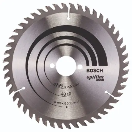 Produktfoto 1 von Bosch 48 Hartmetall Holz Kreissägeblatt, Ø 190 mm 1
