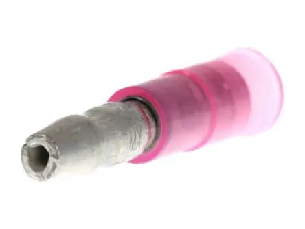 Produktfoto 1 von Molex 19035 Stecker, Crimpbefestigung, Rot Isoliert, Ø 3.6 mm Zinn, Ges.L 22.55mm, 18 AWG max.