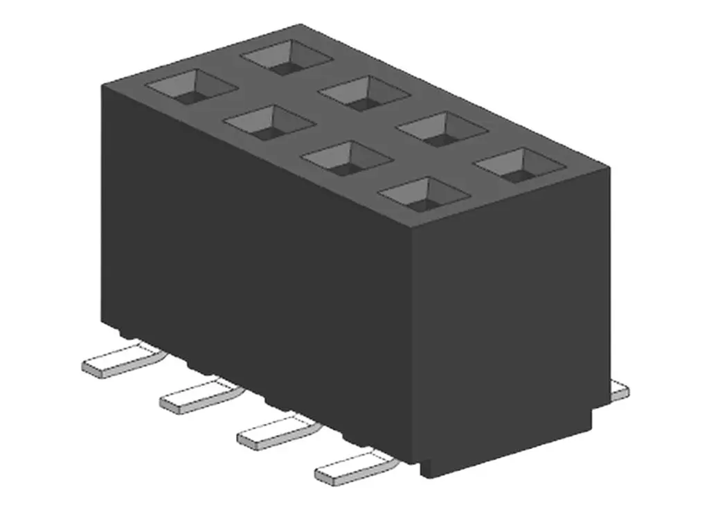 Molex 87340 Buchsentülle Vertikal, 8-polig / 2-reihig, Raster 2 mm Raster SMD, Platine-Platine, Unisoliert