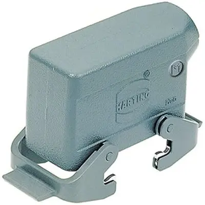 Produktfoto 1 von HARTING Han B Haube Doppelter Hebel 2, Kabel 10B Haube für seitliche Kabeleinführung, IP65, IP66, IP67