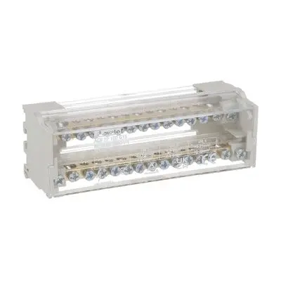 Produktfoto 1 von Lovato Verteilerblock 15-polig / 500V 100A, Polyamid Hellgrau, IP20
