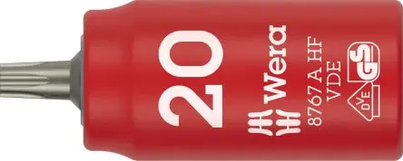 Produktfoto 1 von Wera 1/4 in TX 20 Bit-Steckschlüssel, Innensechsrund, 1-teilig, 46mm