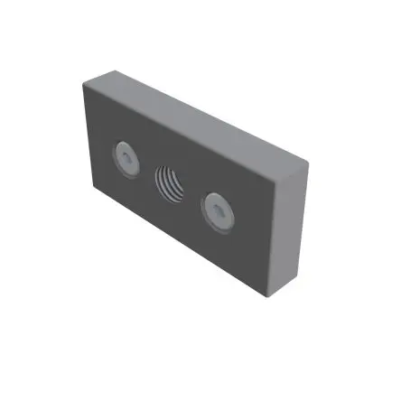 Produktfoto 1 von MiniTec Aluminium Bodenanschluss, 90 mm x 15 mm x 45mm