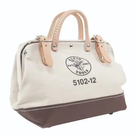 Produktfoto 1 von Klein Tools Leinen Werkzeugtasche mit Schnalle, 6Zoll x 12 Zoll x 10 Zoll Schultergurt