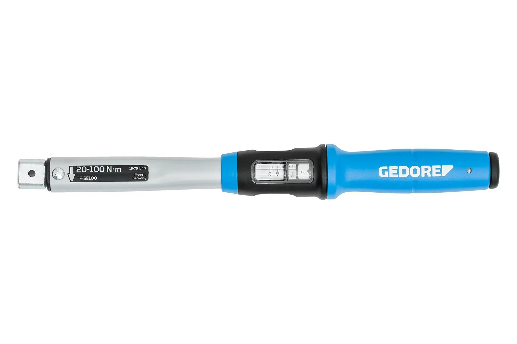Produktfoto 1 von Gedore 9 x 12 mm Drehmomentschlüssel Rechteckig 20 to 100 Nm, Länge 378 mm, ±3 %