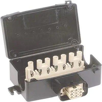 Produktfoto 1 von HARTING Han Power S Anschluss Buchse, 8-polig 25 A, Rechteckiger Steckverbinder