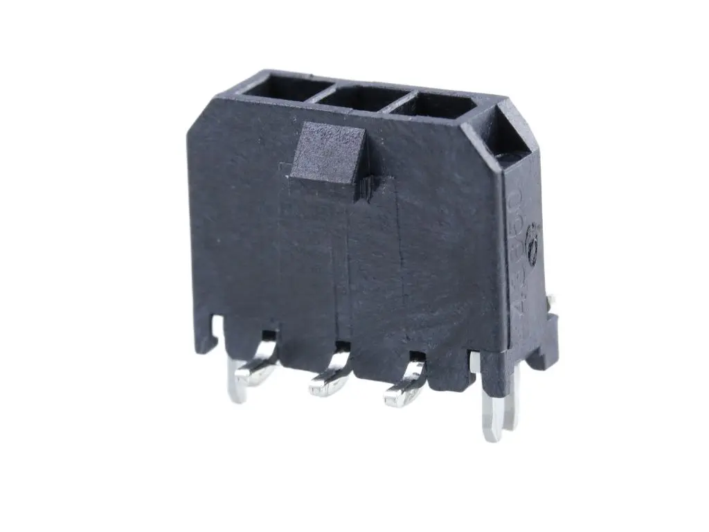 Produktfoto 1 von Molex 43650 Leiterplattenleiste Vertikal, 3-polig / 1-reihig, Raster 3 mm SMD, Kabel-Platine, Ummantelt