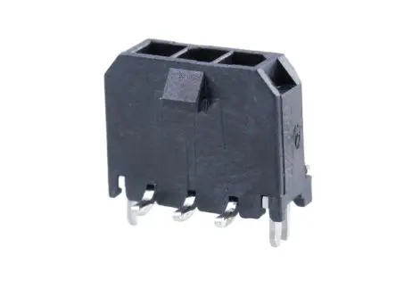Produktfoto 1 von Molex 43650 Leiterplattenleiste Vertikal, 3-polig / 1-reihig, Raster 3 mm Raster Oberfläche, Kabel-Platine, Ummantelt