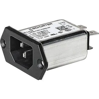 Schurter 1A C14 Netzfilter, 250V, Einrastmontage Schnellverbindung
