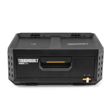 Produktfoto 1 von Toughbuilt Industries Kunststoff Werkzeugbox Schwarz, 1 Schubladen, L. 560.00 mm B. 25.5 H. 43.5 cm, 8.62, Register